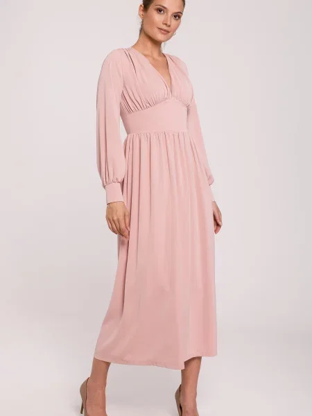 Rochie midi Makover roz