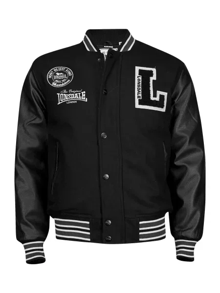 LONSDALE Přechodná bunda OXFORD ALL SEASON / bílá černá