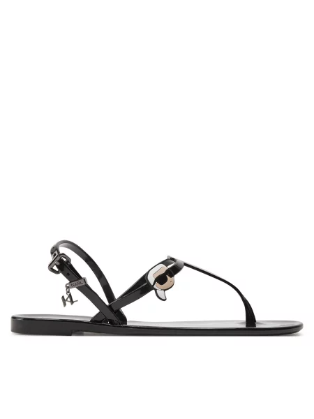 Босоніжки KARL LAGERFELD Black Rubber чорні