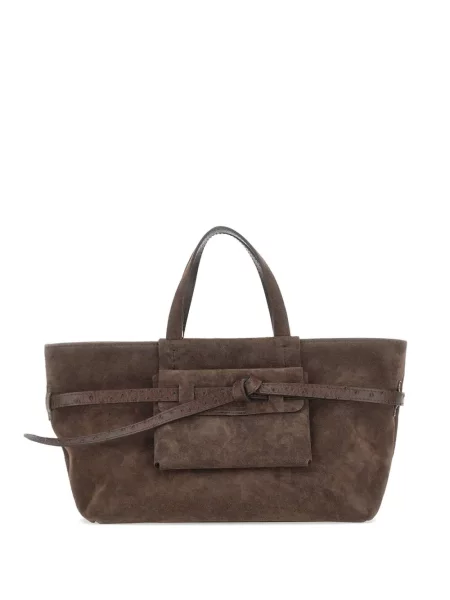 Geantă shopper Gianni Chiarini din piele de căprioară maro