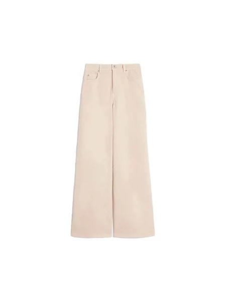 Weekend Max Mara Džíny S Širokými Nohavicemi Medina sand bílé