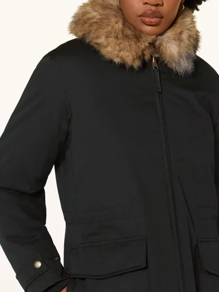 Woolrich Péřové Bundy S Umělou Kožešinou černá