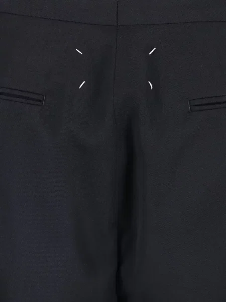 Pantaloni Maison Margiela de lână negru
