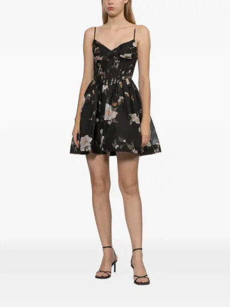 Rochie Zimmermann cu model floral cu imagine negru