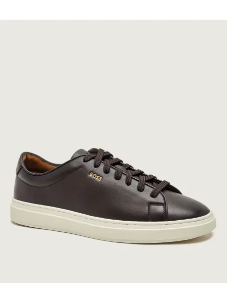 BOSS BLACK Teniși din piele Kieran_Tenn_butb negru