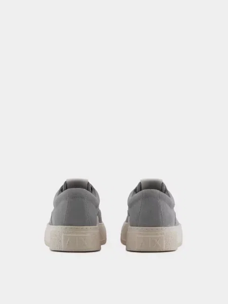 Кожаные кроссовки Armani Exchange серые