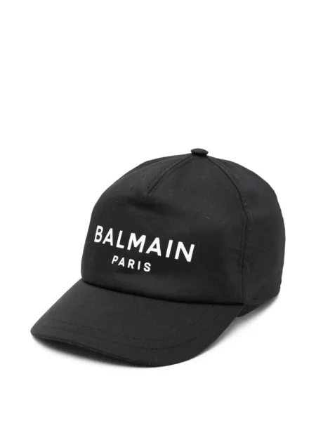 Czapka z daszkiem dziecięca Balmain czarna