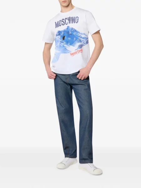 Tricou Moschino cu imagine alb