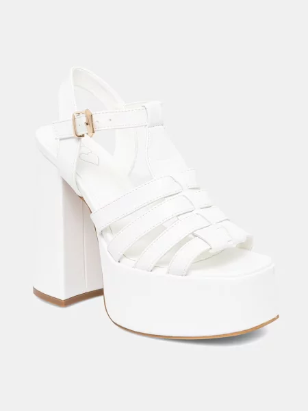 Koi Footwear sandały PLATFORM HEEL białe