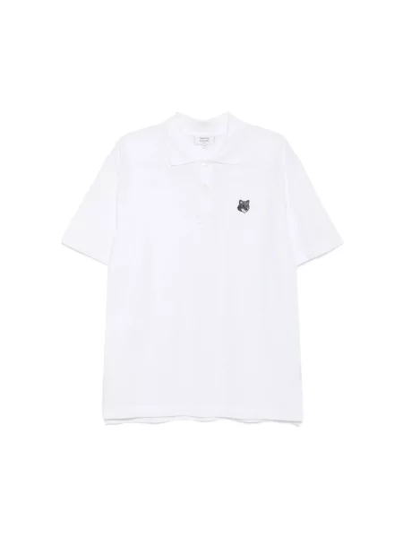 Koszulka polo Maison Kitsune biała