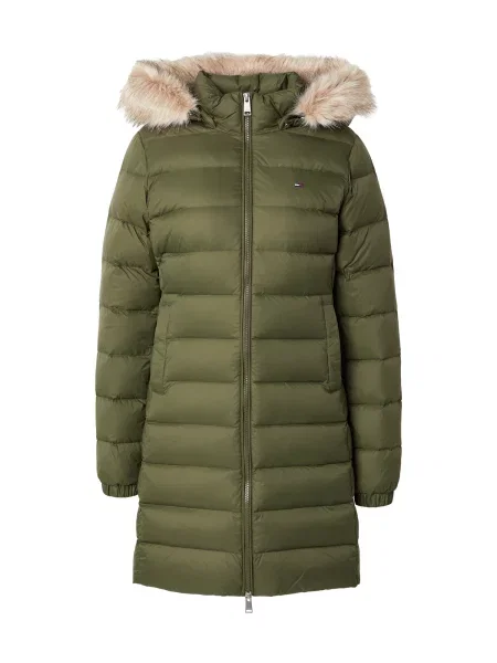 Tommy Jeans Palton de iarnă Essential oliv verde