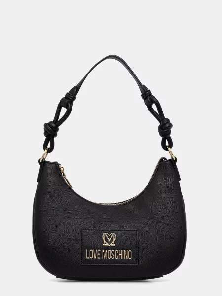 Love Moschino torebka z imitacji skóry czarna