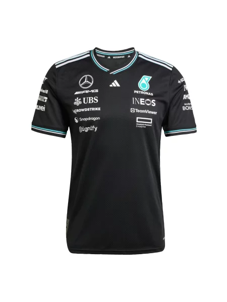 ADIDAS PERFORMANCE Funkční tričko MERCEDES AMG PETRONAS FORMULA ONE TEAM DRIVER JERSEY aqua modrá / černá bílá