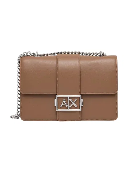 Armani Exchange torebka crossbody z imitacji skóry brązowa
