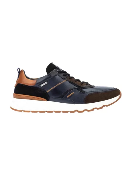 Sneakersy Pikolinos sznurowane skórzane niebieskie