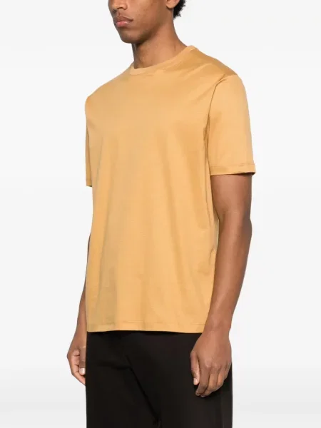 Tricou Kiton cu decolteu rotund galben