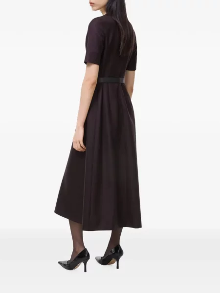 Rochie midi Burberry de lână maro