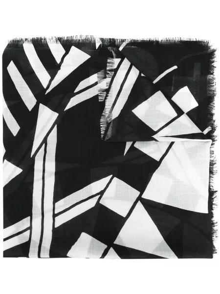 Fular Givenchy cu imprimeu geometric negru