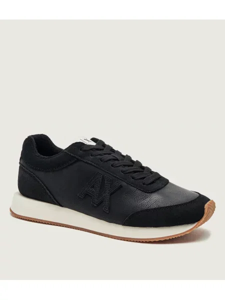 Armani Exchange Sneakers | piele întoarsă negru