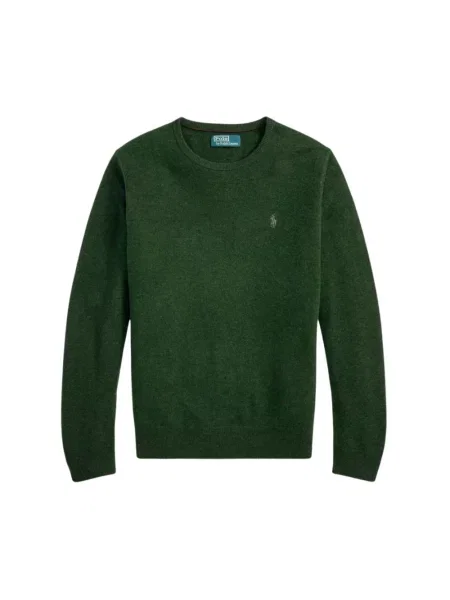 Sweter w kroju regular fit z czystej wełny Polo Ralph Lauren zielony