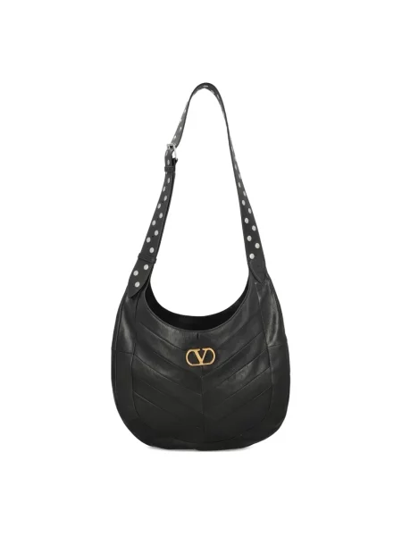 Torebka skórzana Valentino skórzana czarna