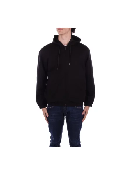 Bluza z kapturem Emporio Armani z kapturem z logo czarna