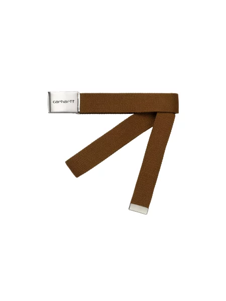 Carhartt WIP curea Clip Belt Chrome maro