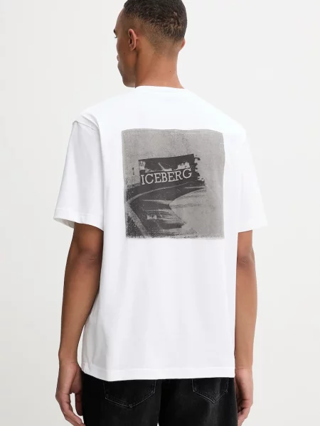 Тениска Iceberg с принт бяло