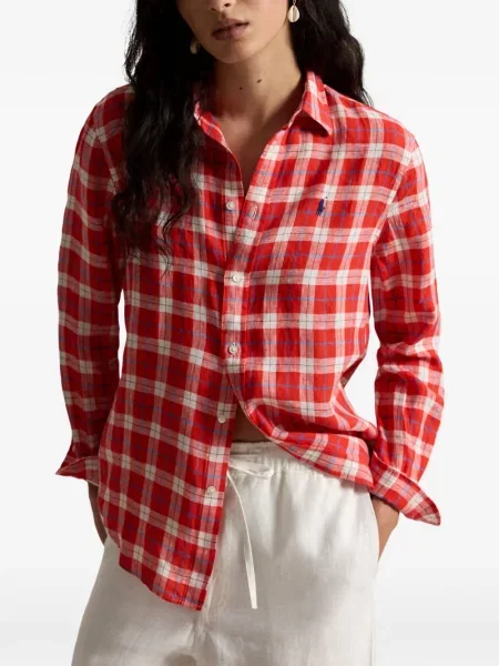 Frotir prugasta polo majica Polo Ralph Lauren s vezom plava