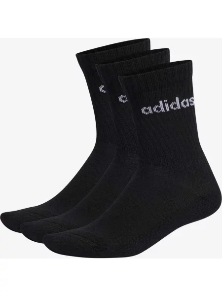 Skarpety adidas Linear Cushioned Pure Black 3 pary XS czarne