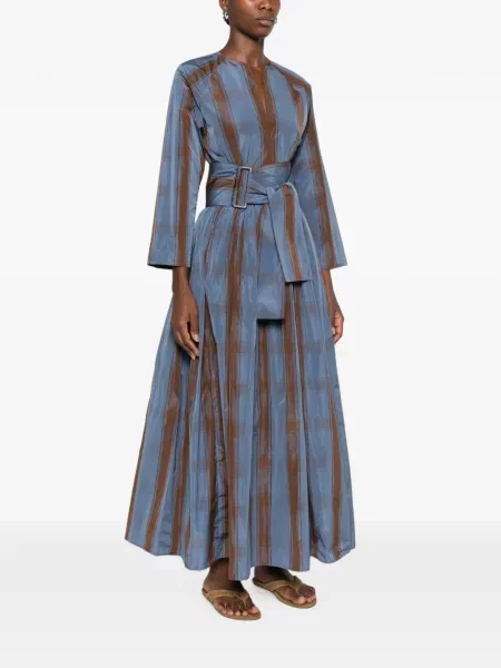 Rochie maxi Co.go în carouri cu imagine albastru