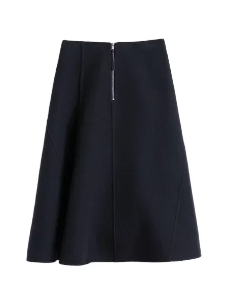 Fustă midi Jil Sander în linie A albastru