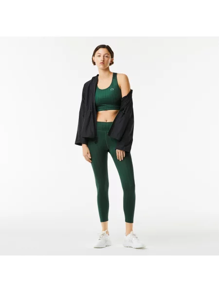 Lacoste Biustonosz Sportowy Sport Z Nadrukiem Dla Kobiet zielony