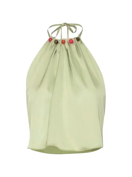 Top Baobab cu gât halter verde