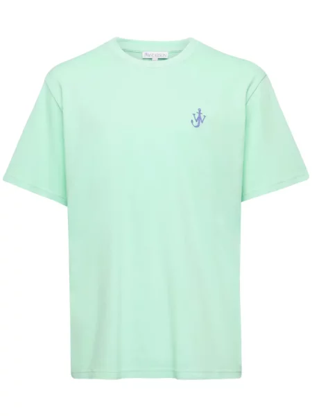 Tricou Jw Anderson cu broderie verde