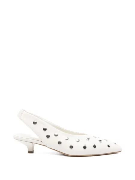 Lodičky Biancadi se cvočky s otevřenou patou bílé