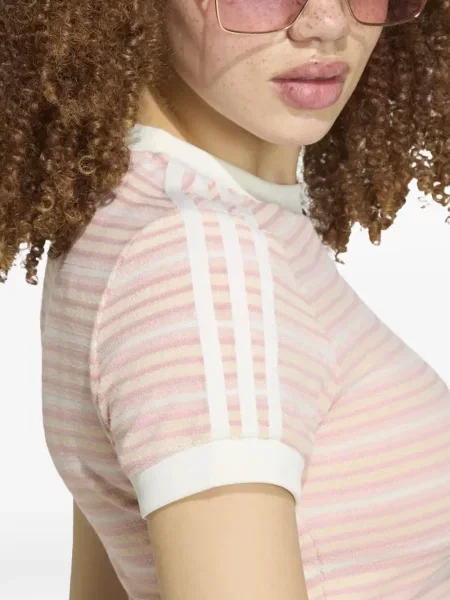 Tricou Adidas cu decolteu în V albastru