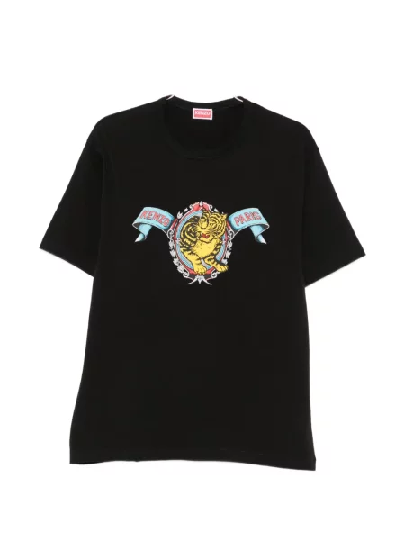 Tricou Kenzo cu imagine cu dungi de tigru negru