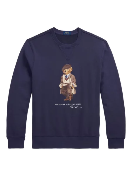 Chiloți Polo Ralph Lauren din țesătură twill cu autograf cu glugă albastru
