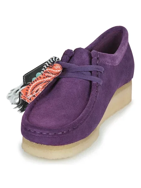 Pantofi Clarks Originals din piele violet