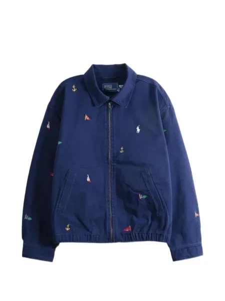 Geacă Polo Ralph Lauren cu broderie gri