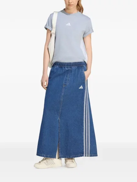 Fustă din denim Adidas albastru