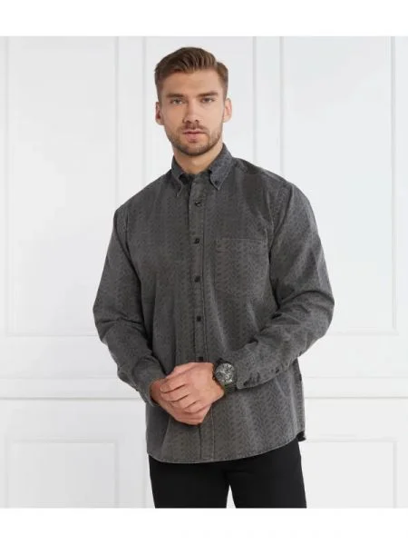 BOSS ORANGE Cămașă | Relaxed fit gri