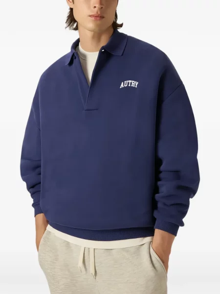 Gulerat tricou polo Autry cu imagine albastru