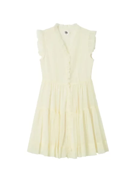 Rochie mini B+ab cu volane galben