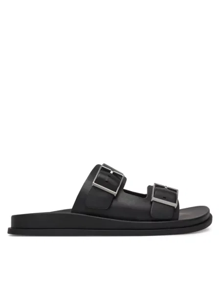 Calvin Klein Klapki City Sandal Buckle Lth czarny