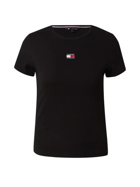 Tommy Jeans Tricou roșu / negru alb