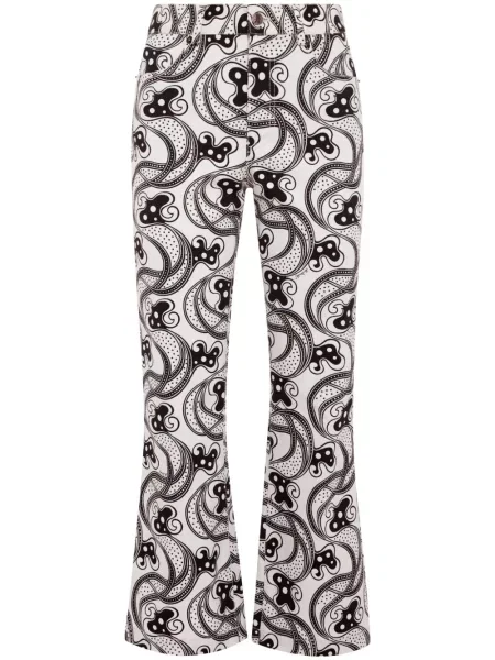 Cropp blugi evazați La Doublej alb