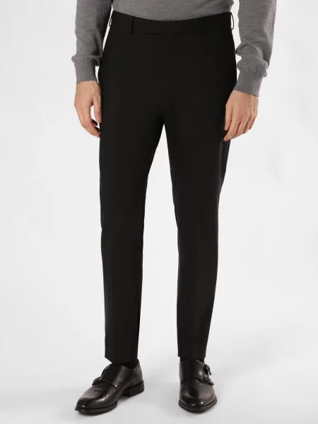 Strellson spodnie od garnituru modułowego Mężczyźni Slim Fit Sztuczne włókno jednolity 54 czarny