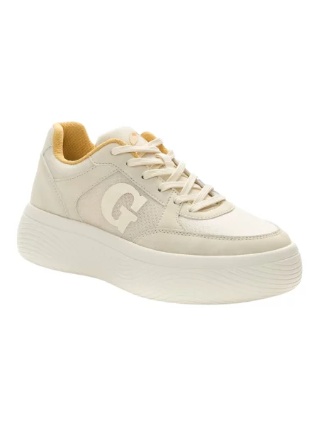 Sneakersy Grunberg skórzane casual beżowe